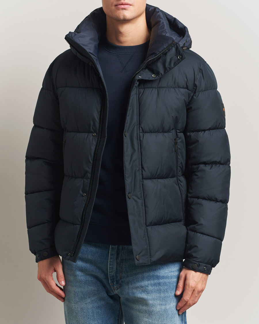 Men | Coats & Jackets | BOSS ORANGE | Omaris Down Hooded Jacket Dark Blue