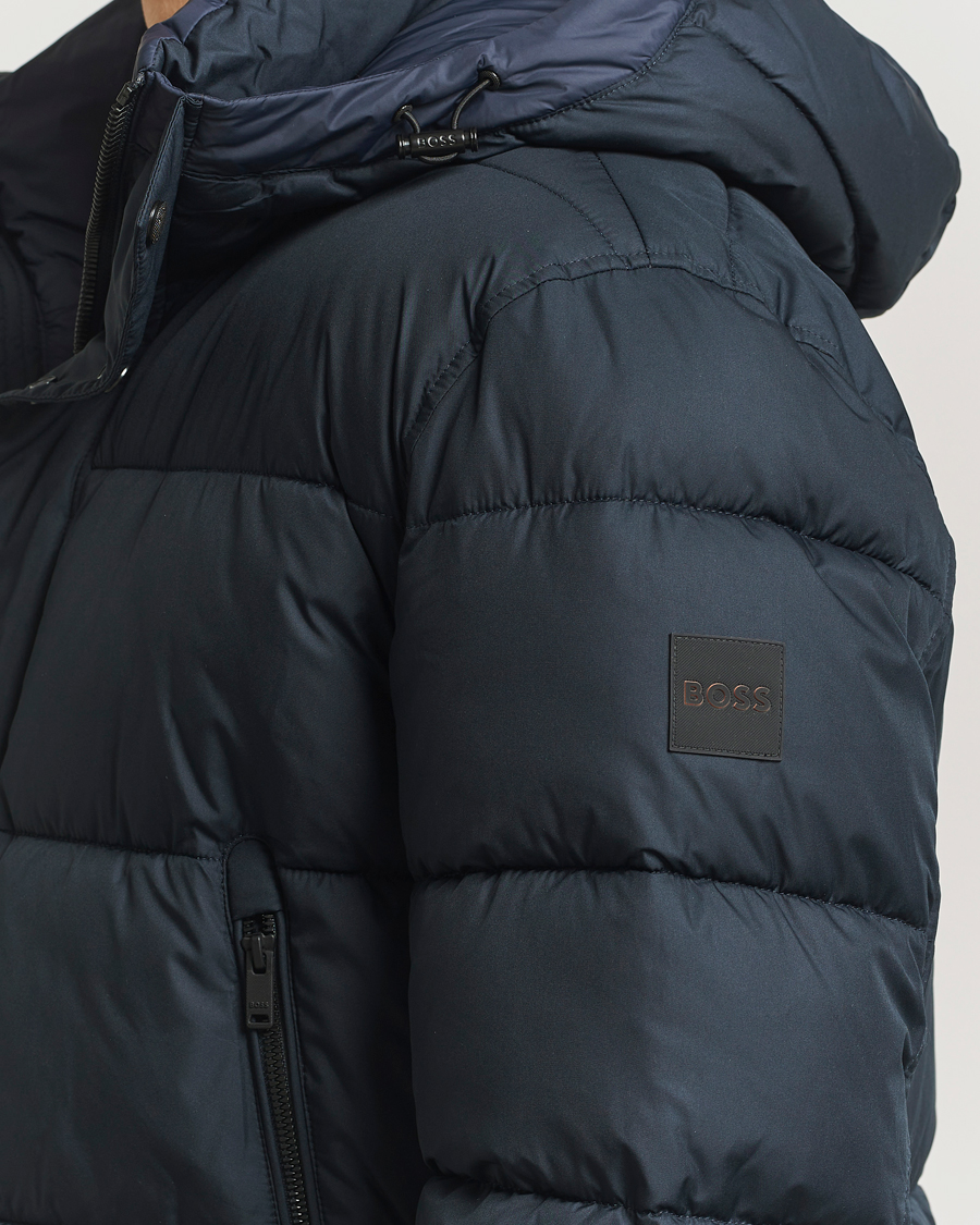 Men | Coats & Jackets | BOSS ORANGE | Omaris Down Hooded Jacket Dark Blue