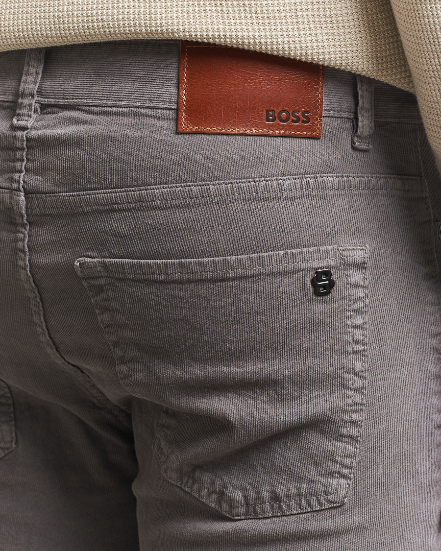 Men | Trousers | BOSS ORANGE | Delaware Corduroy Cotton 5-Pocket Pants Open Grey