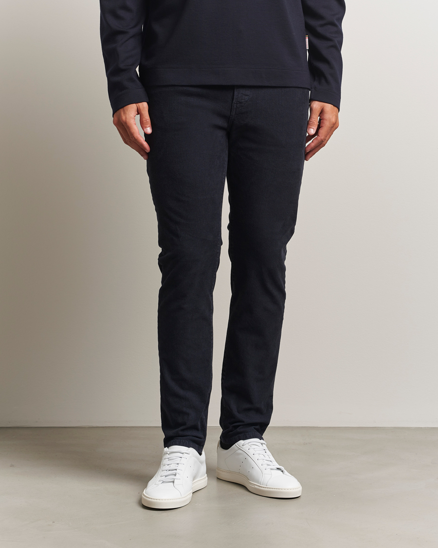 Men | Trousers | BOSS ORANGE | Delaware Corduroy Cotton 5-Pocket Pants Dark Blue
