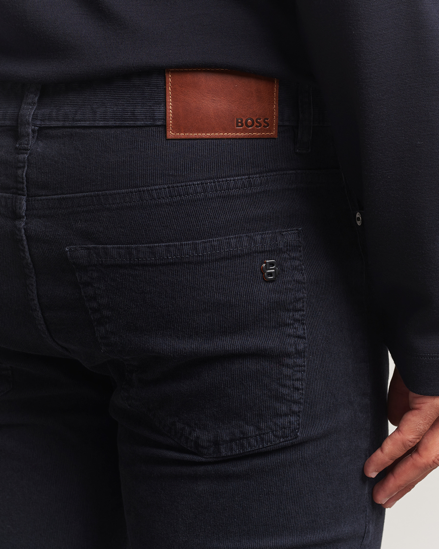 Men | Trousers | BOSS ORANGE | Delaware Corduroy Cotton 5-Pocket Pants Dark Blue