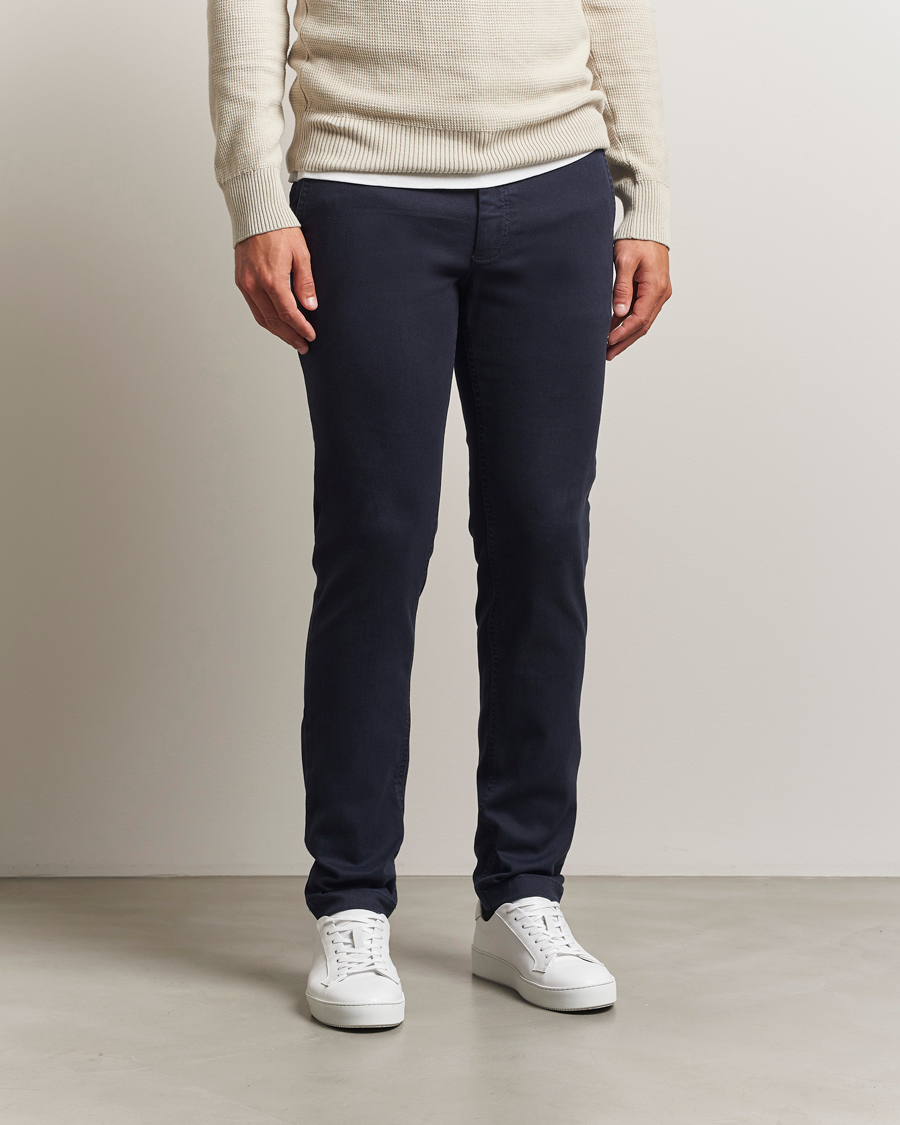 Men | Trousers | BOSS ORANGE | Cotton Chino Dark Blue