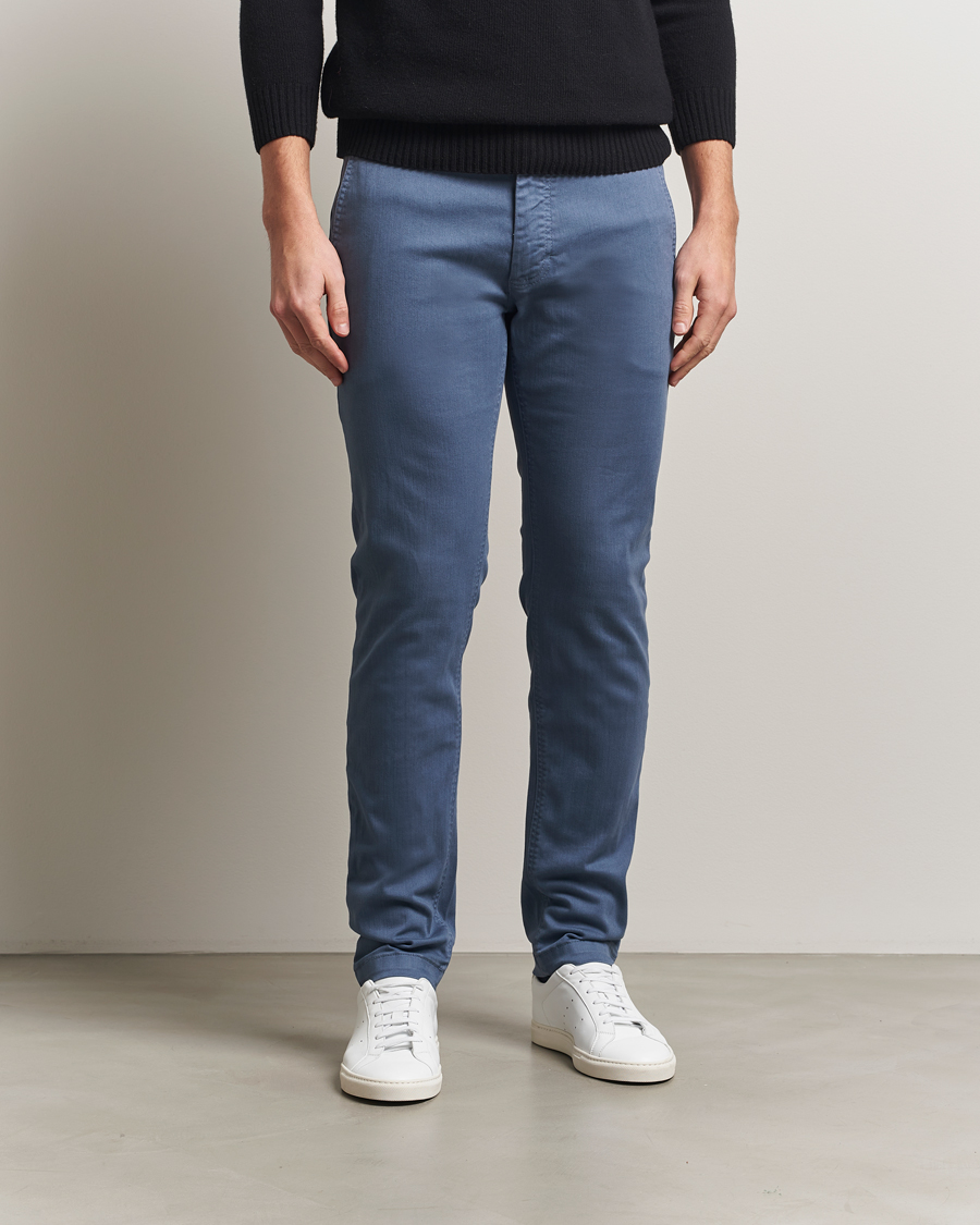 Men | Trousers | BOSS ORANGE | Cotton Chino Open Blue