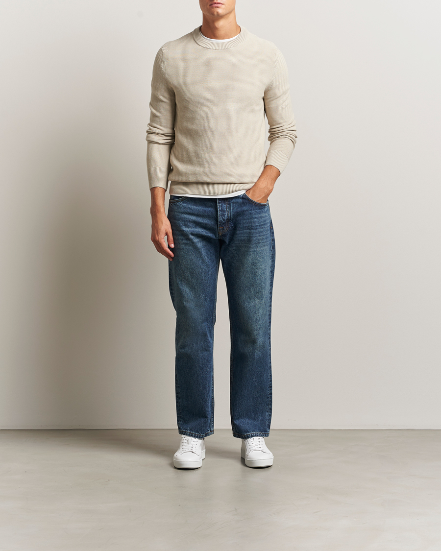 Men | Sweaters & Knitwear | BOSS ORANGE | Klapok Knitted Crew Neck Sweater Light Beige