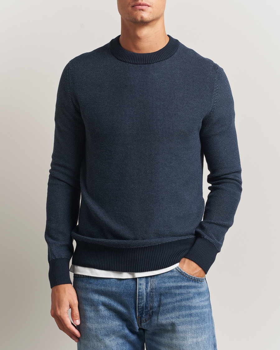 Men | Sweaters & Knitwear | BOSS ORANGE | Klapok Knitted Crew Neck Sweater Dark Blue