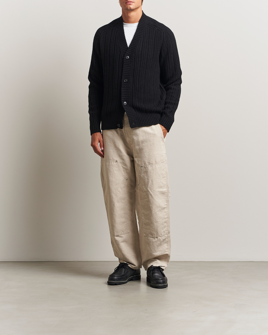 Men | Sweaters & Knitwear | BOSS ORANGE | Kortho Wool Knitted Cardigan Black