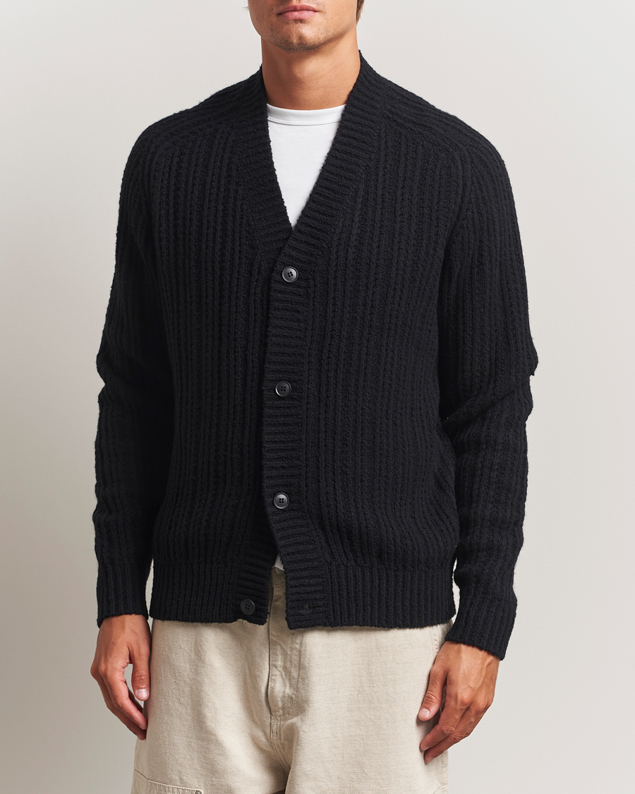 Men | Sweaters & Knitwear | BOSS ORANGE | Kortho Wool Knitted Cardigan Black