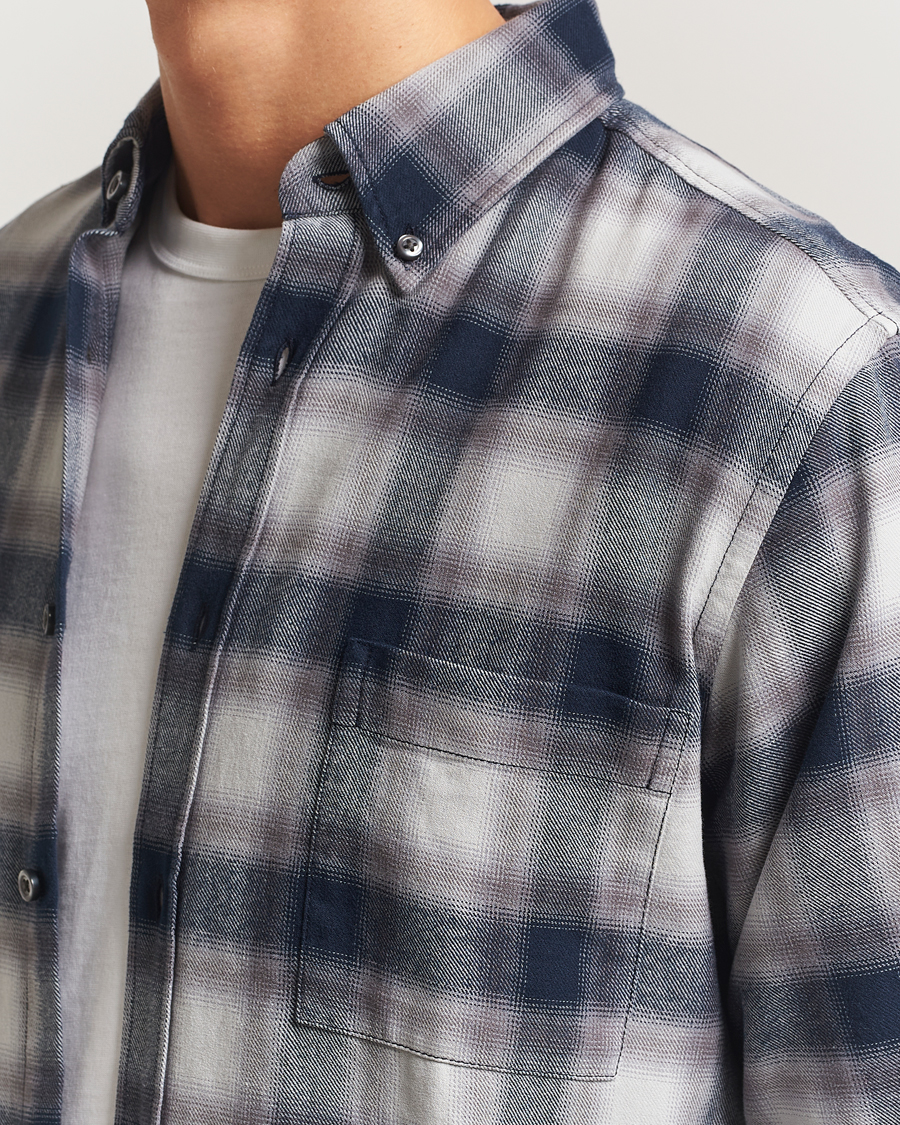 Men | Shirts | BOSS ORANGE | Rickert Brushed Cotton Checked Shirt Open Grey