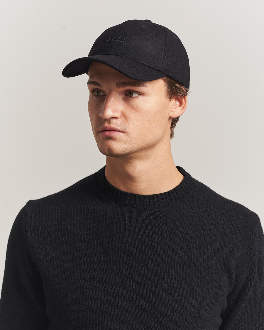 Men | Hats & Caps | BOSS ORANGE | Derrel Wool Cap Black