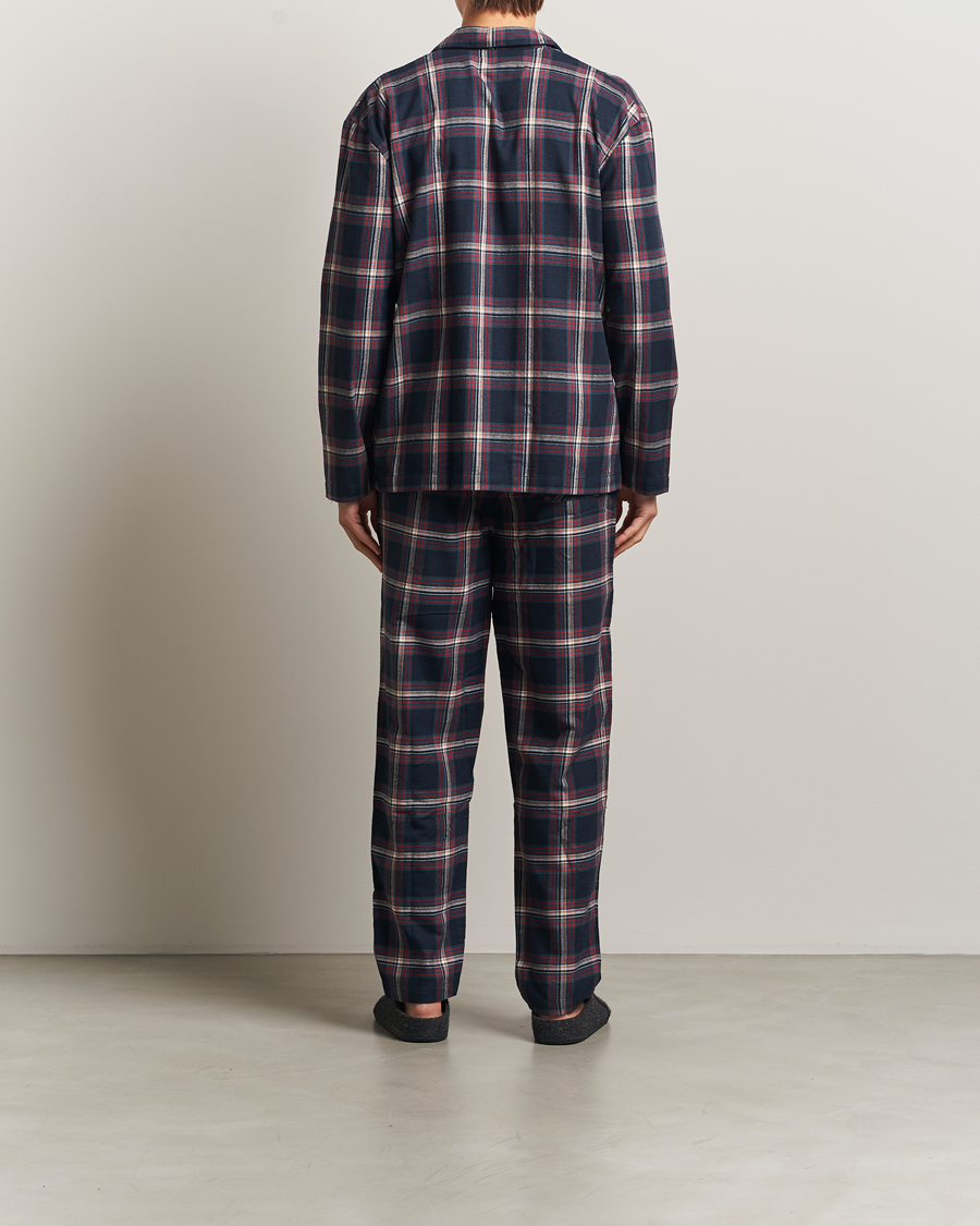Men | Pyjamas & Robes | BOSS BLACK | Flannel Long Sleeve Pyjama Set Open Blue