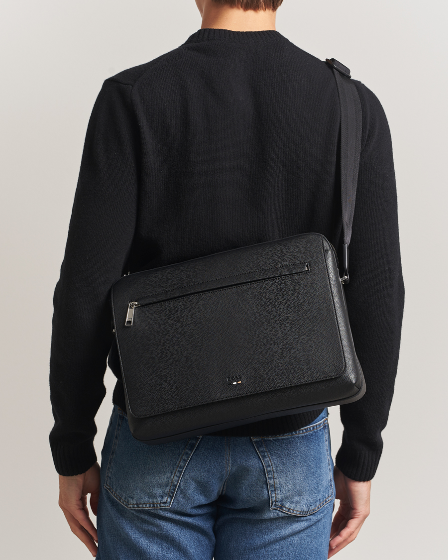 Men | Bags | BOSS BLACK | Ray Flap Messenger Bag Black