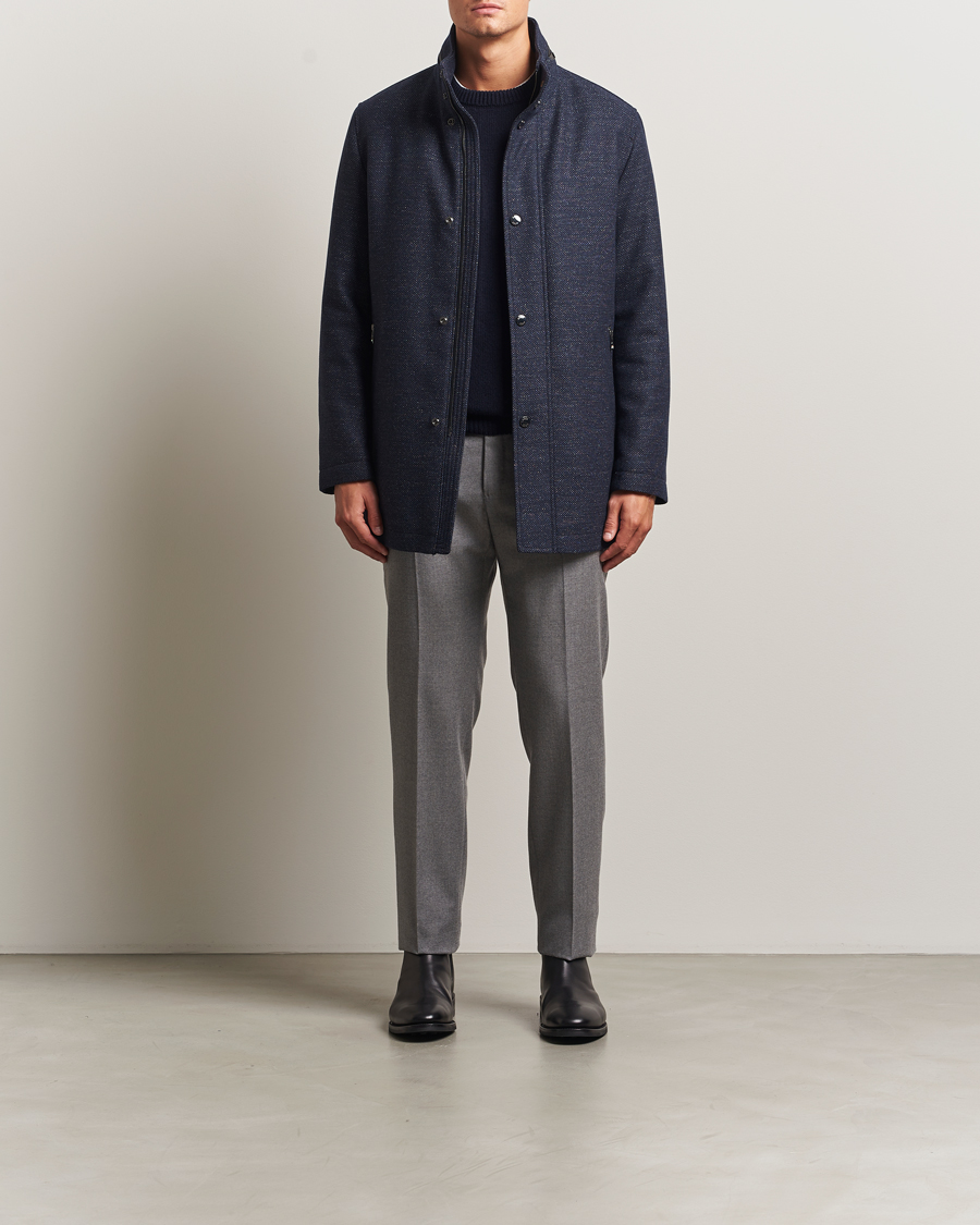 Men | Coats & Jackets | BOSS BLACK | Camron Wool Coat Dark Blue