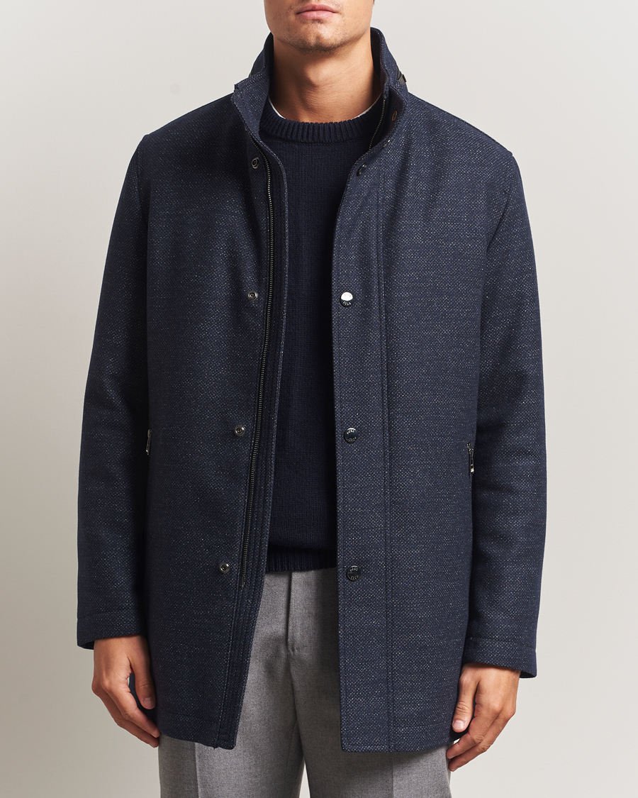 Men | Coats & Jackets | BOSS BLACK | Camron Wool Coat Dark Blue