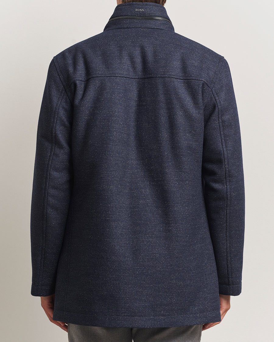 Men | Coats & Jackets | BOSS BLACK | Camron Wool Coat Dark Blue