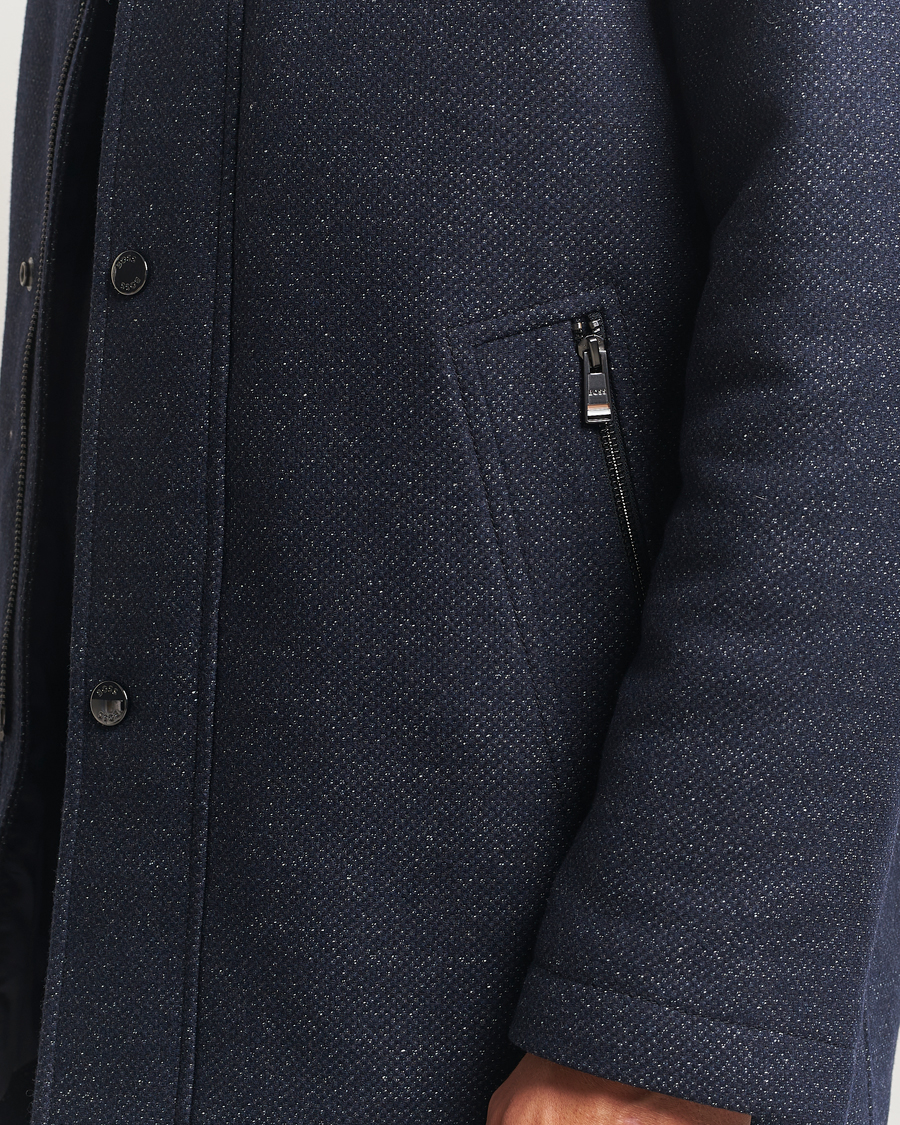 Men | Coats & Jackets | BOSS BLACK | Camron Wool Coat Dark Blue