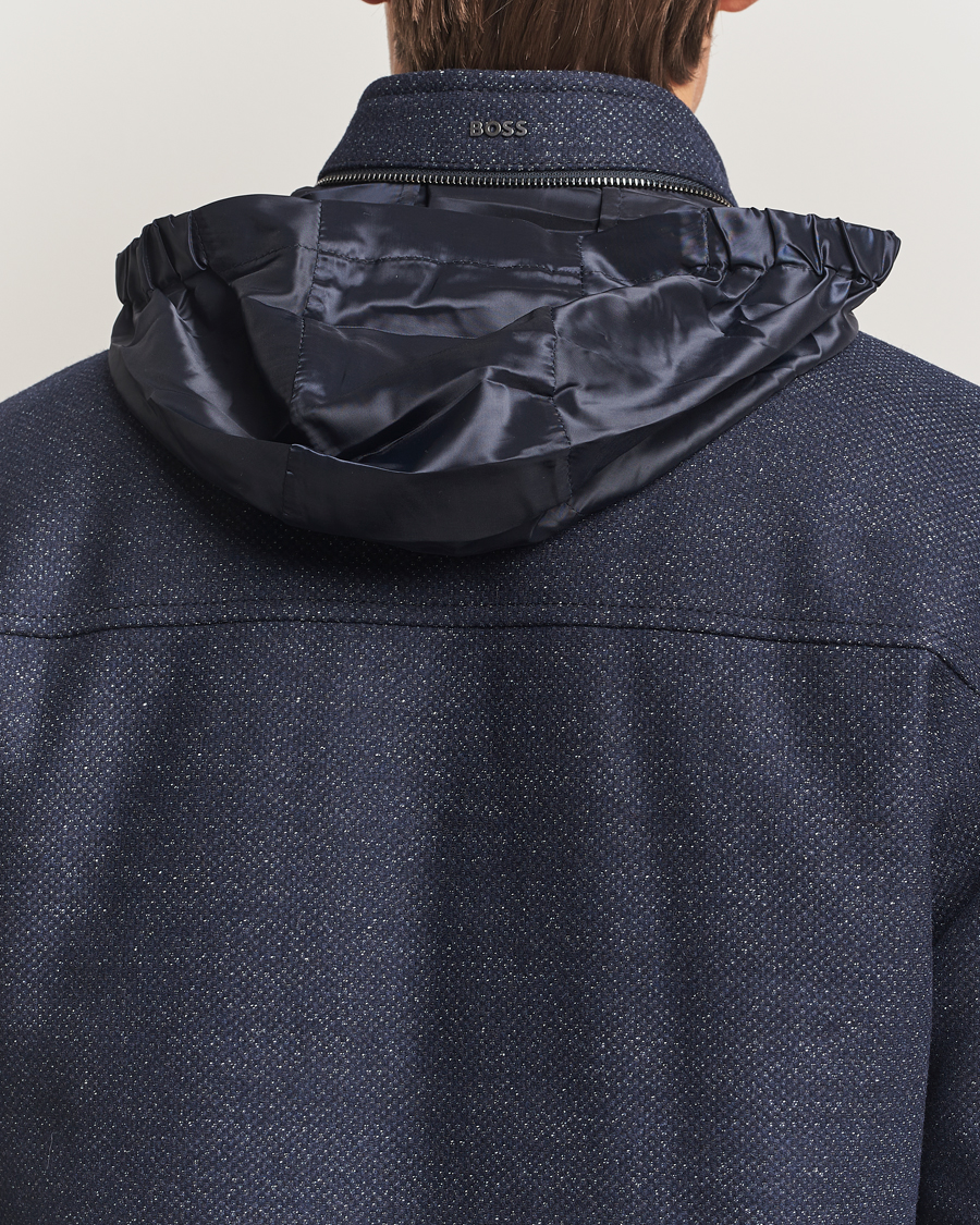 Men | Coats & Jackets | BOSS BLACK | Camron Wool Coat Dark Blue