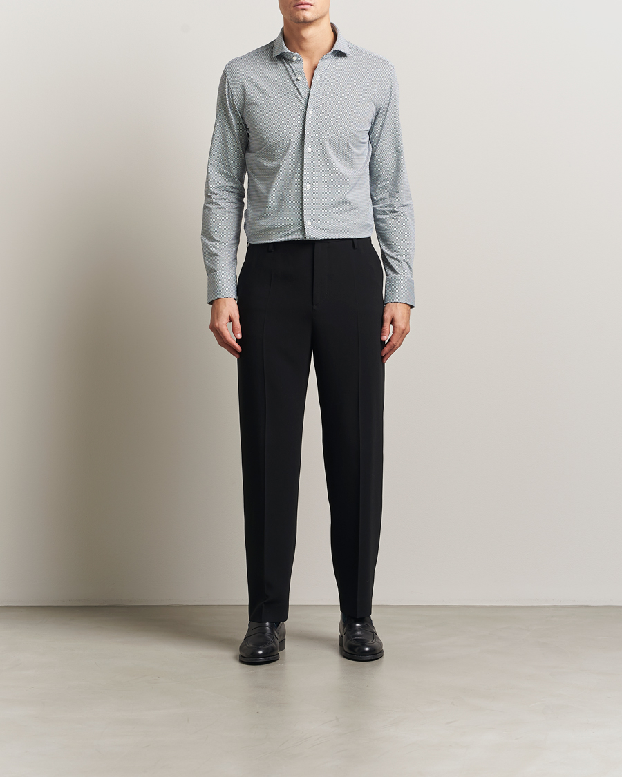 Men | Shirts | BOSS BLACK | Hank 4-Way Printed Stretch Shirt Dark Blue