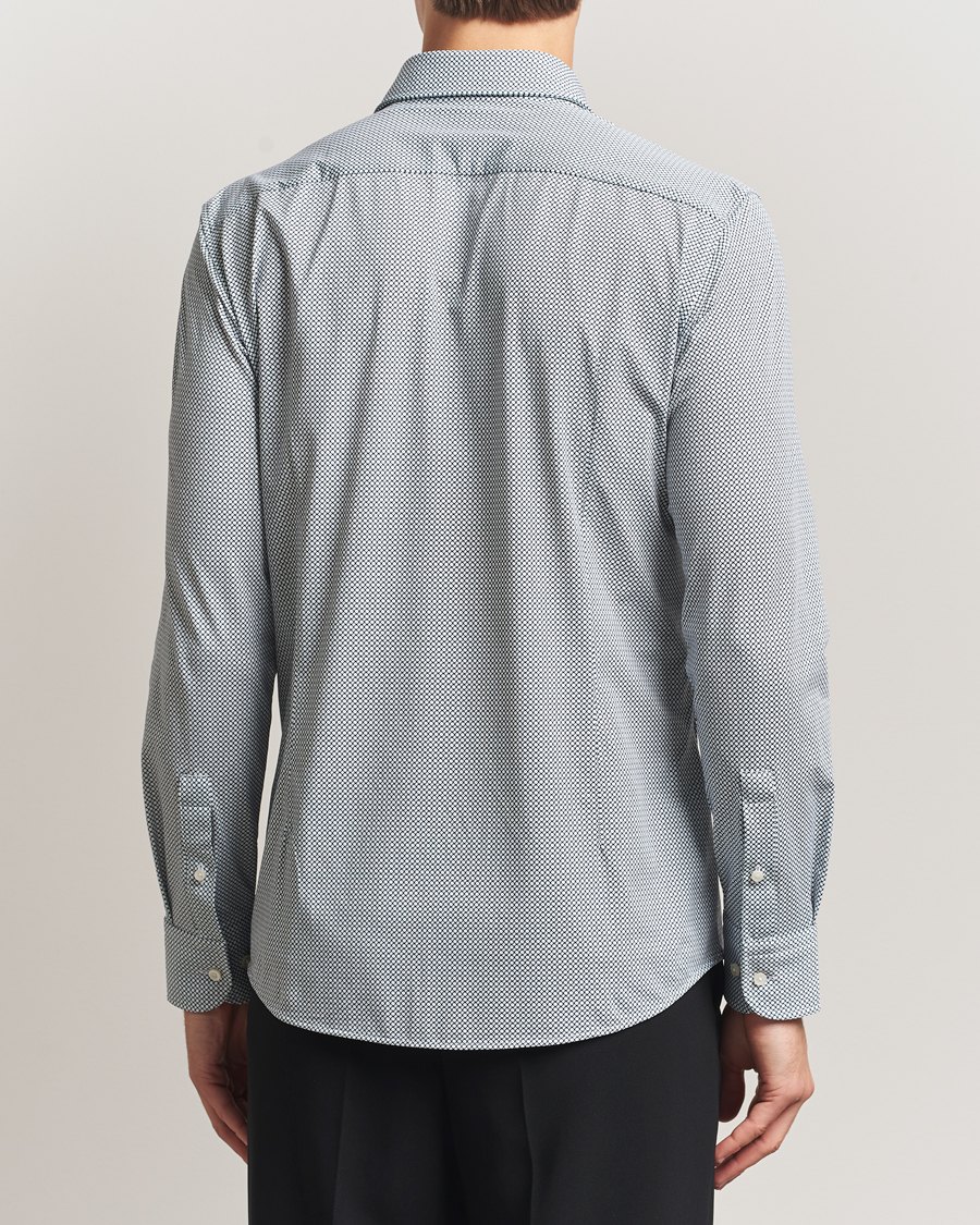 Men | Shirts | BOSS BLACK | Hank 4-Way Printed Stretch Shirt Dark Blue