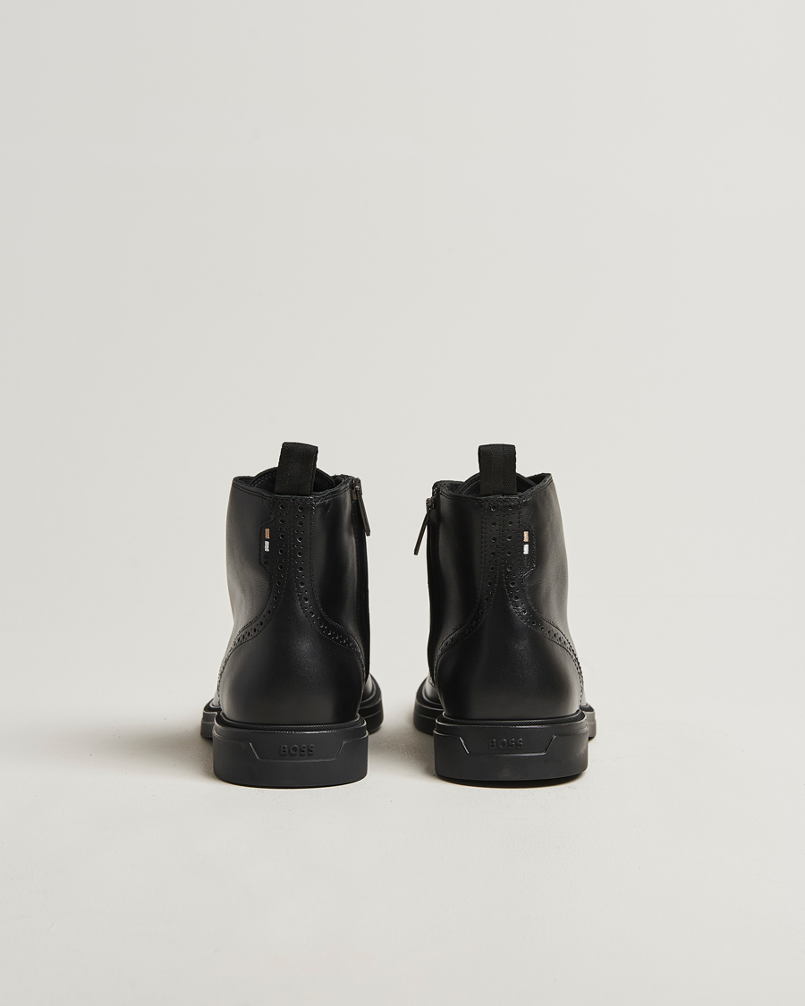 Men | Boots | BOSS BLACK | Calev Leather Brogue Boot Black
