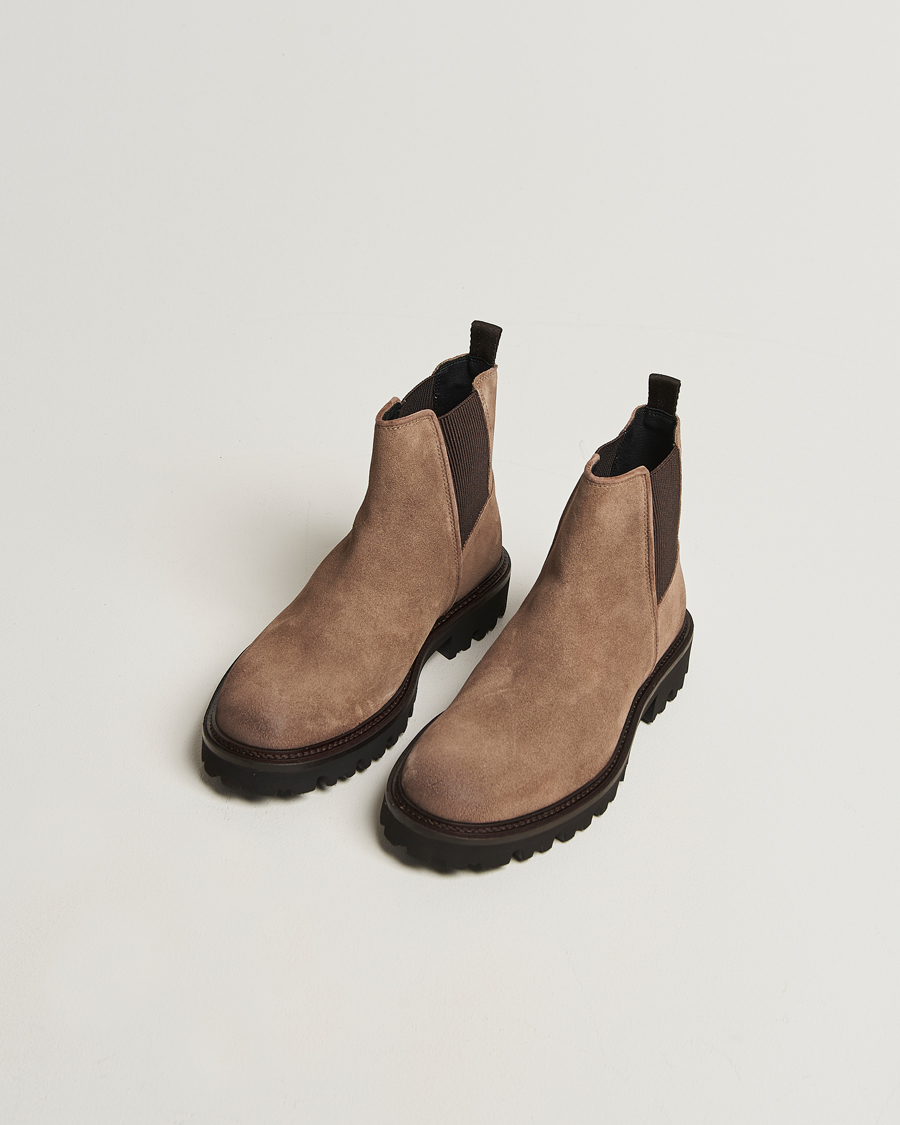 Men | Boots | BOSS BLACK | Julyo Suede Chelsea Boot Medium Beige
