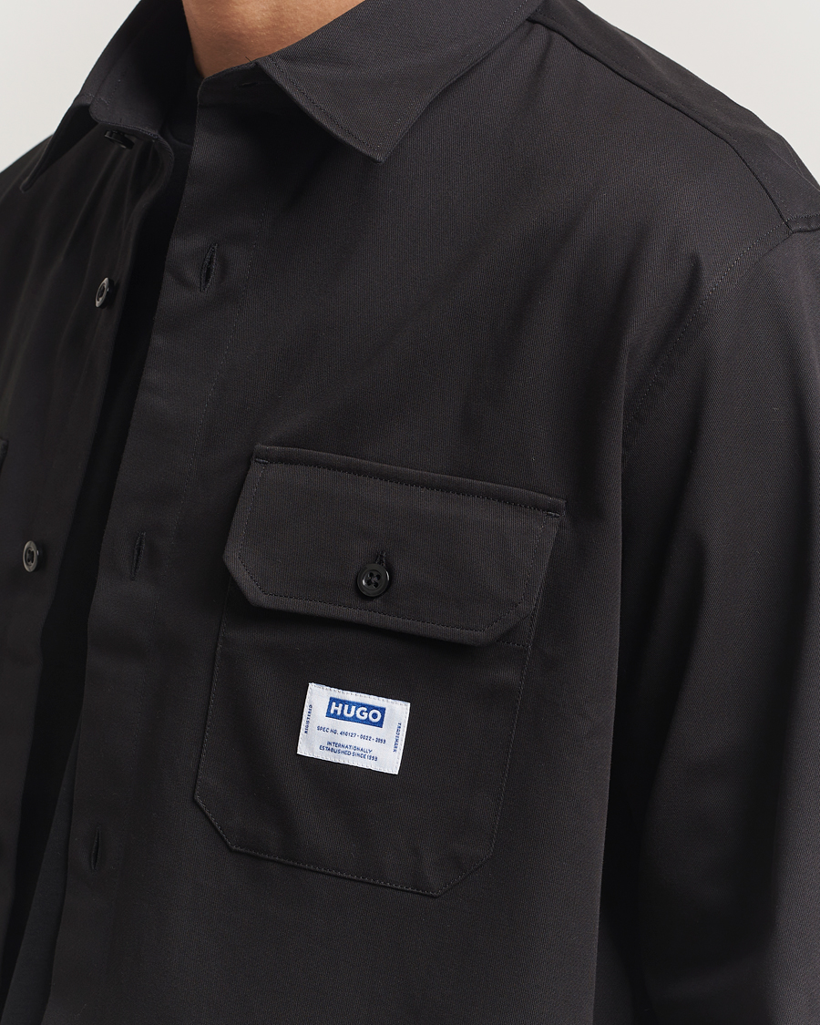 Men | Shirts | HUGO | Ekynone Cotton Shirt Black