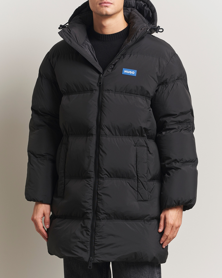 Men | Coats & Jackets | HUGO | Bodi Hooded Puffer Parka Black