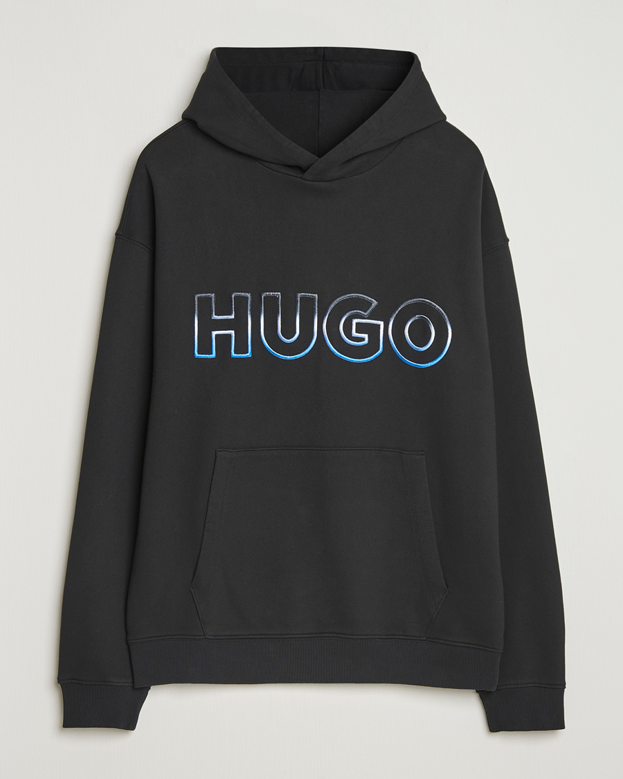 Men | Sweaters & Knitwear | HUGO | Nogudi Logo Hoodie Black