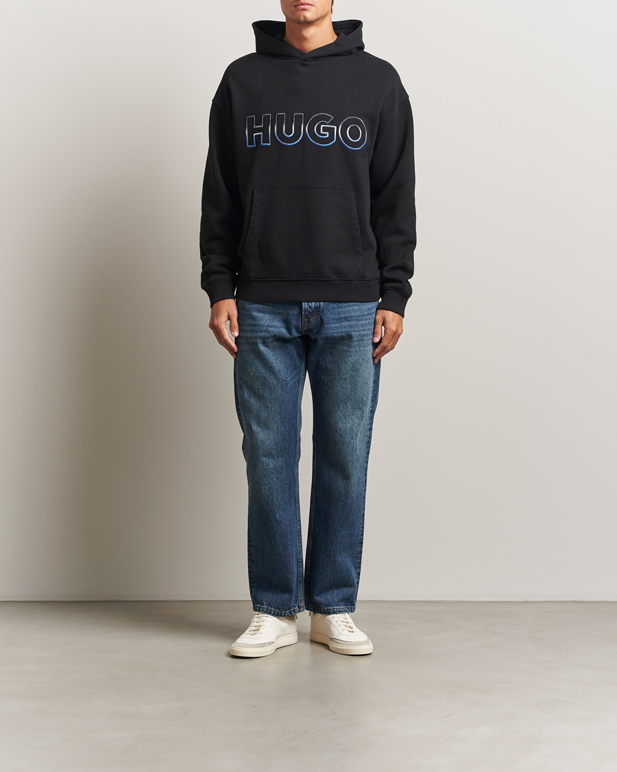 Men | Sweaters & Knitwear | HUGO | Nogudi Logo Hoodie Black
