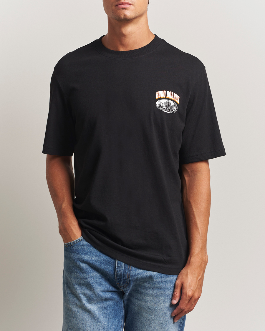 Men | T-Shirts | HUGO | Nartupix Logo T-Shirt Black