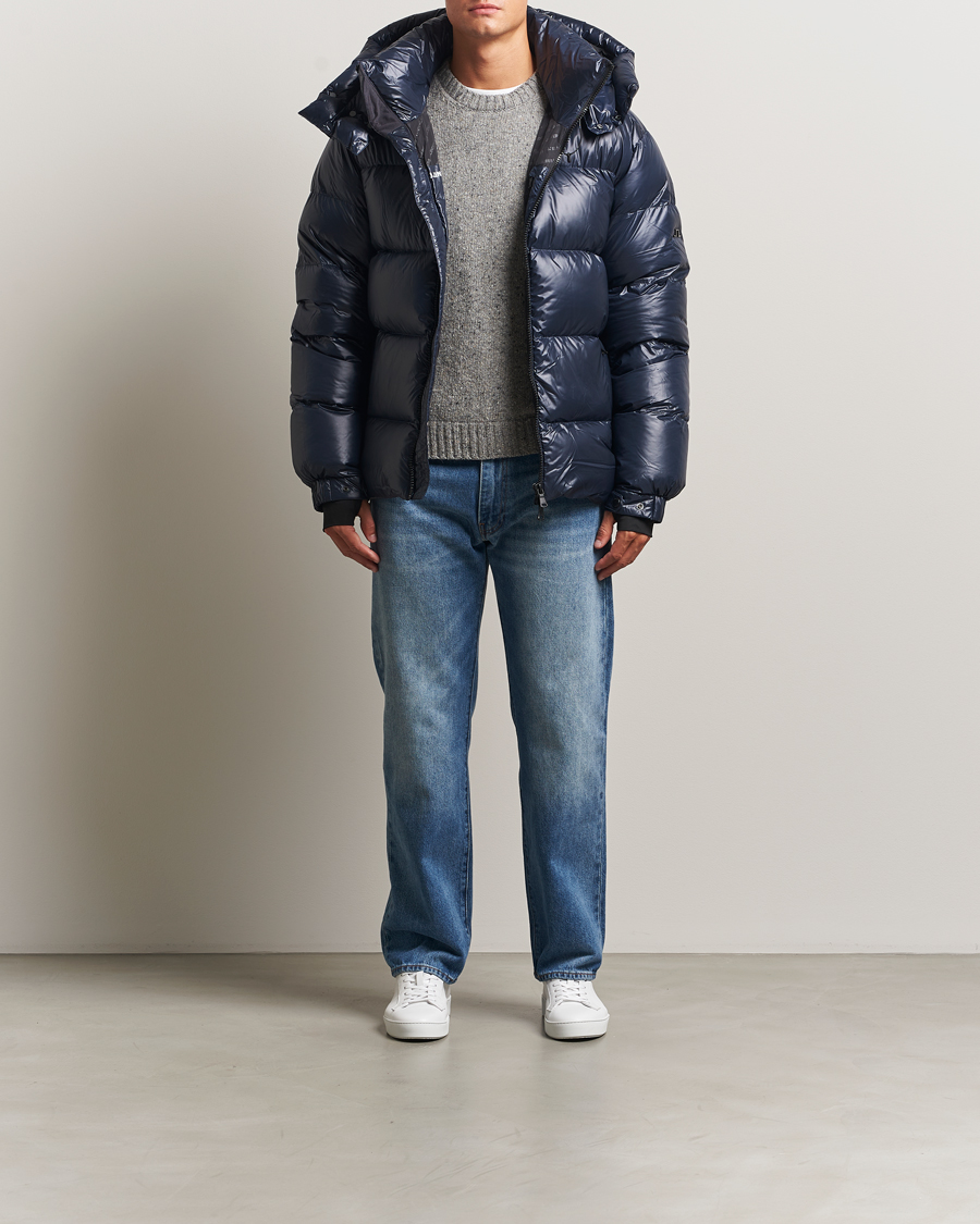 Men | Coats & Jackets | J.Lindeberg | Creek Down Hooded Jacket Navy