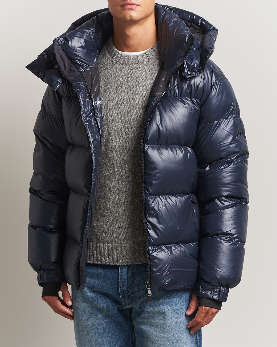 Men | Coats & Jackets | J.Lindeberg | Creek Down Hooded Jacket Navy