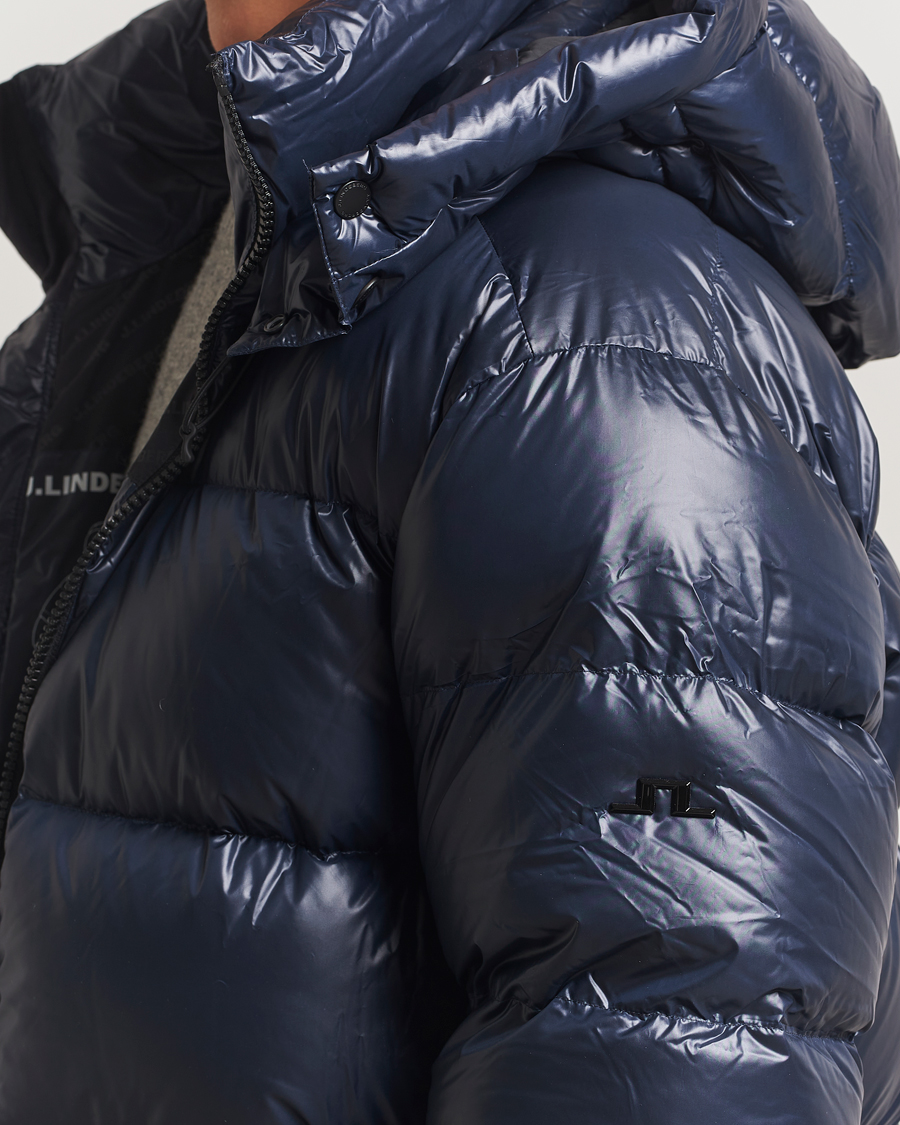Men | Coats & Jackets | J.Lindeberg | Creek Down Hooded Jacket Navy