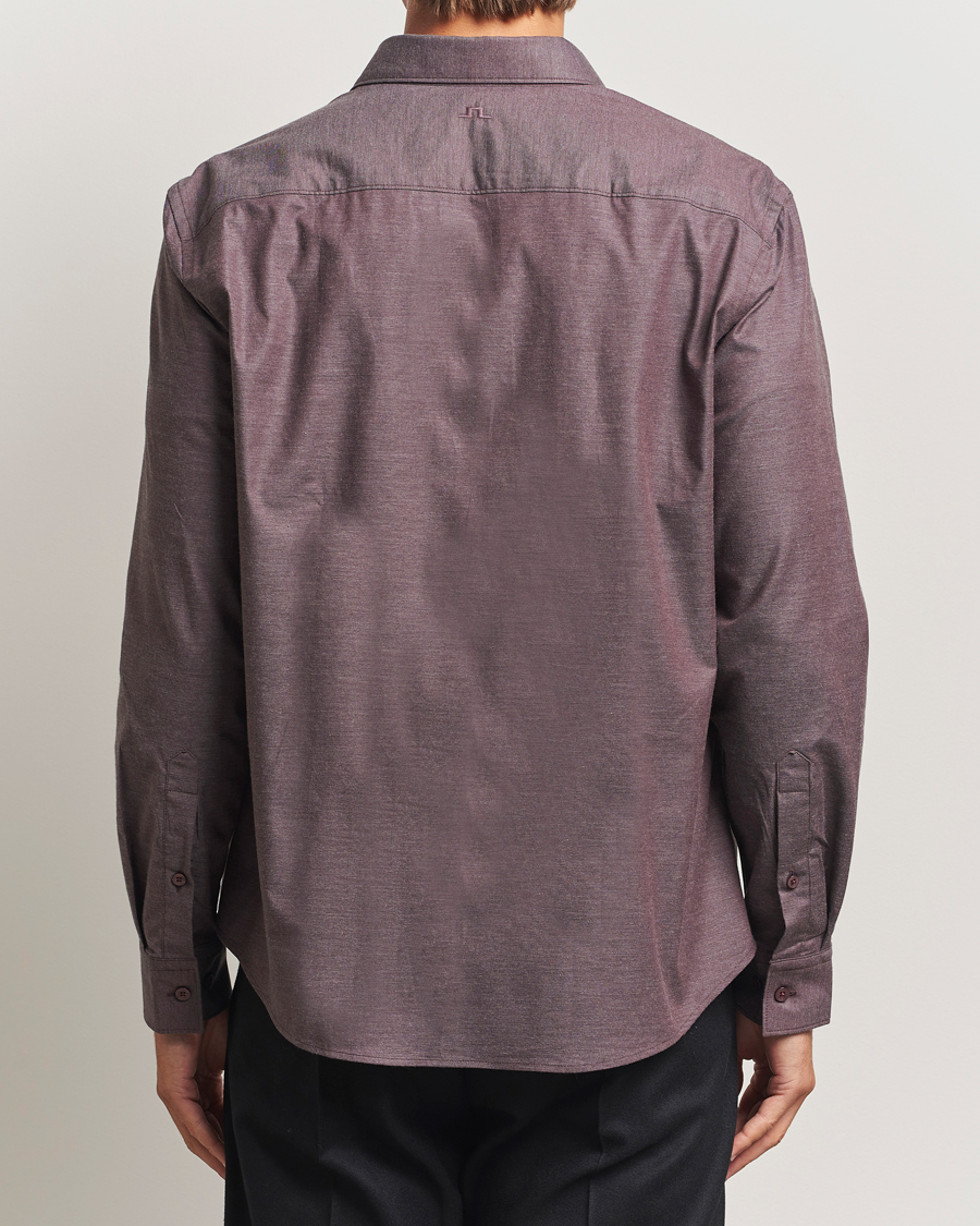 Men | Shirts | J.Lindeberg | Slim Fit Light Flannel Shirt Huckleberry