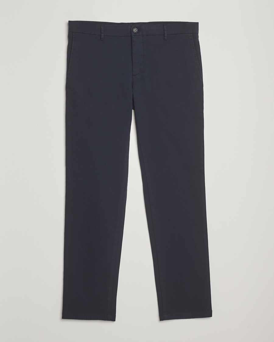 Men | Trousers | J.Lindeberg | Ched Flannel Twill Pants Navy