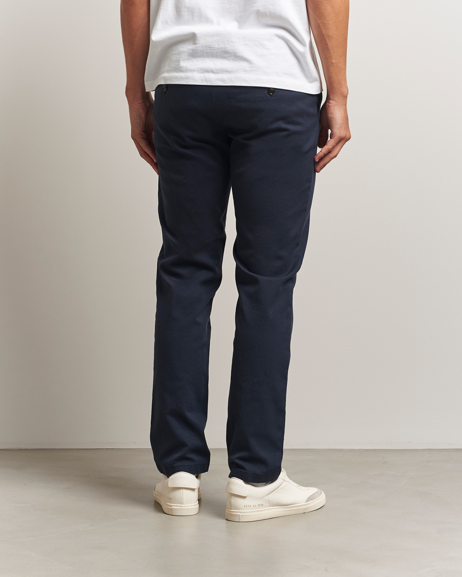 Men | Trousers | J.Lindeberg | Ched Flannel Twill Pants Navy