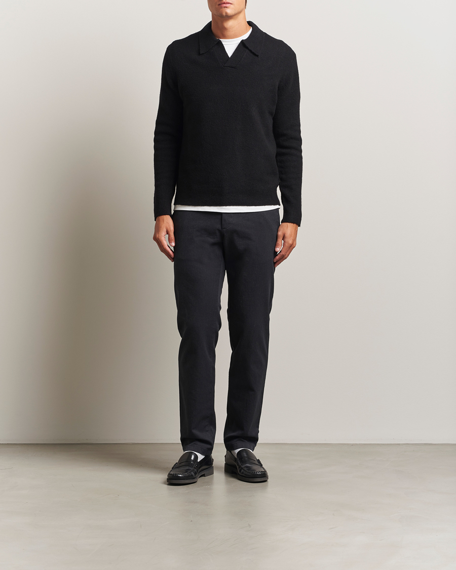 Men | Trousers | J.Lindeberg | Ched Flannel Twill Pants Dark Grey Melange