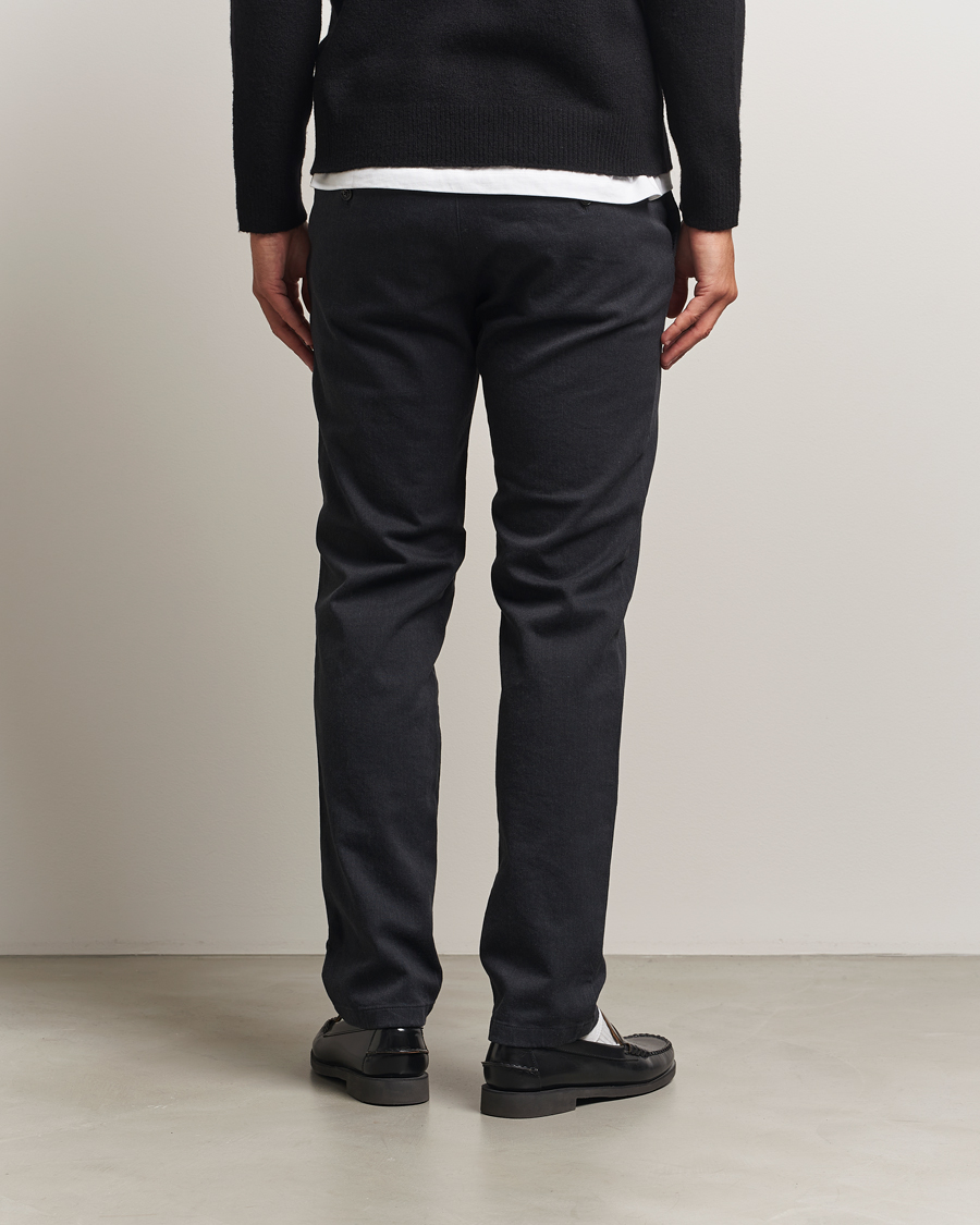 Men | Trousers | J.Lindeberg | Ched Flannel Twill Pants Dark Grey Melange