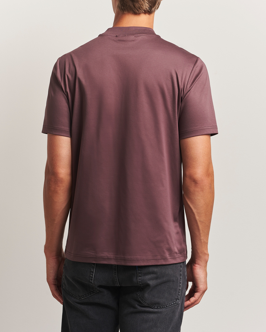 Men | T-Shirts | J.Lindeberg | Ace Mock Neck T-Shirt Huckleberry
