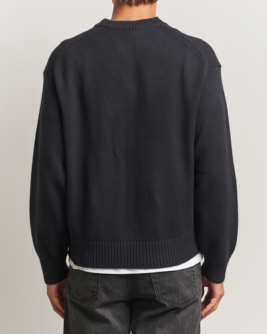 Men | Sweaters & Knitwear | J.Lindeberg | Eddy Wool/Cotton Knitted Sweater Black