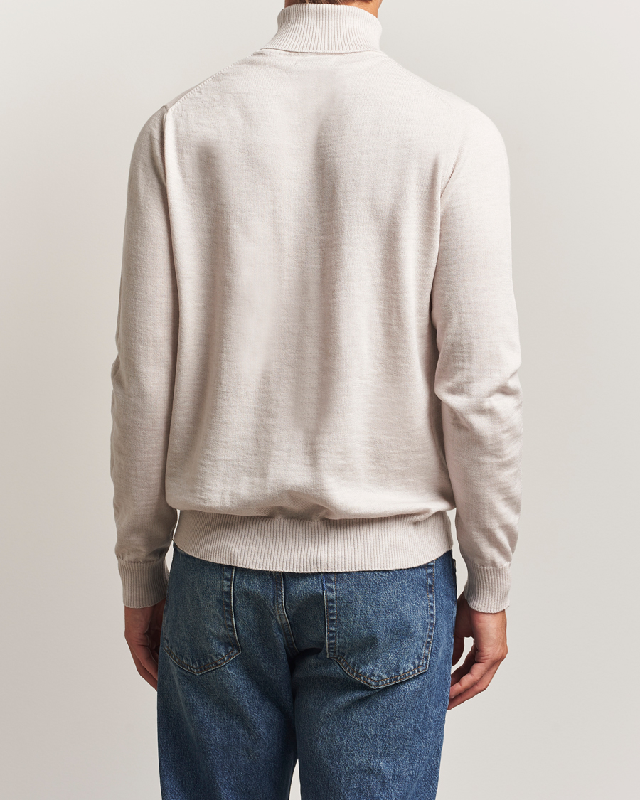 Men | Sweaters & Knitwear | J.Lindeberg | Kaden Merino Turtleneck Moonbeam Melange