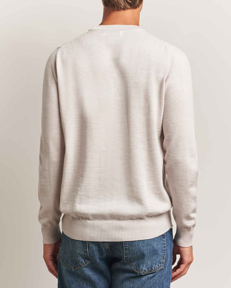 Men | Sweaters & Knitwear | J.Lindeberg | Keane Merino Crew Neck Moonbeam Melange