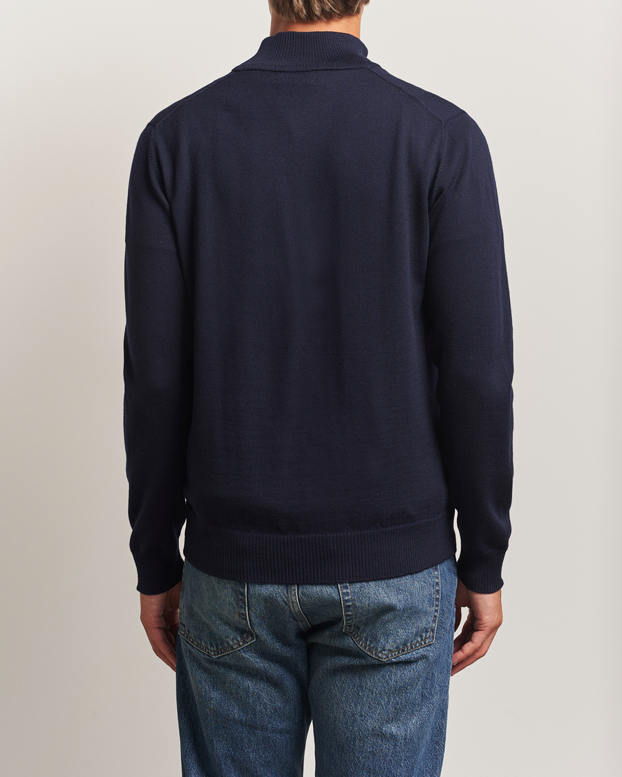 Men | Sweaters & Knitwear | J.Lindeberg | Kiyan Merino Half Zip Navy