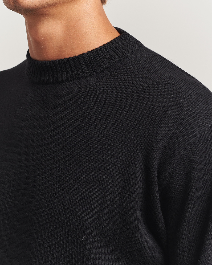 Men | Sweaters & Knitwear | J.Lindeberg | Kino Merino Crew Neck Black