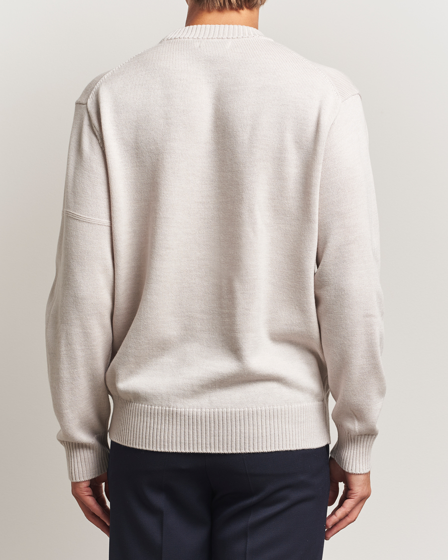 Men | Sweaters & Knitwear | J.Lindeberg | Kino Merino Crew Neck Moonbeam Melange