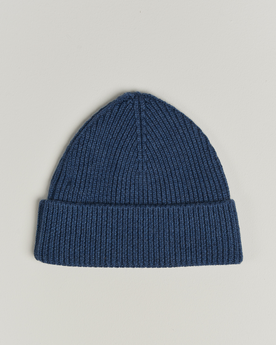 Men | Beanies | J.Lindeberg | Juan Merino Beanie Vintage Indigo