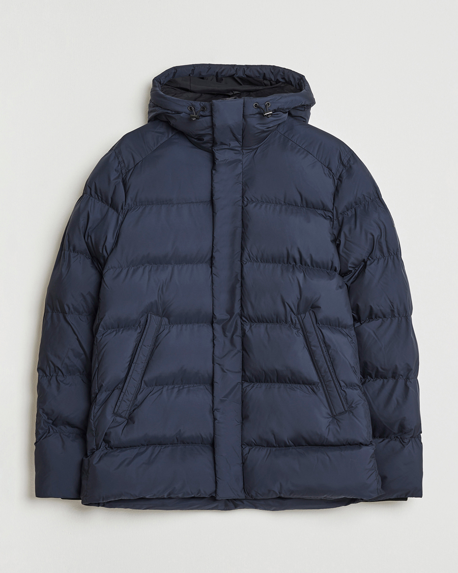 Men | Coats & Jackets | J.Lindeberg | Padded Hooded Jacket Navy