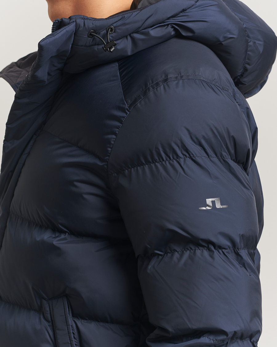 Men | Coats & Jackets | J.Lindeberg | Padded Hooded Jacket Navy