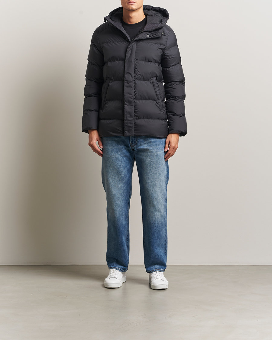 Men | Coats & Jackets | J.Lindeberg | Padded Hooded Jacket Black