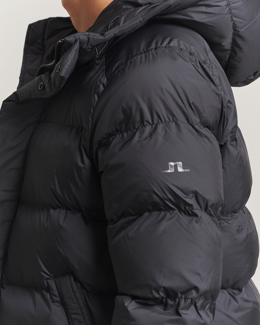 Men | Coats & Jackets | J.Lindeberg | Padded Hooded Jacket Black
