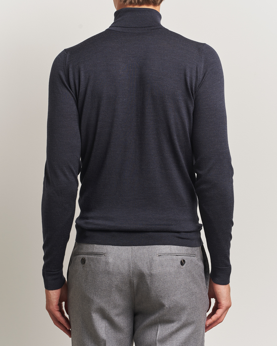 Men | Sweaters & Knitwear | John Smedley | Cherwell Extra Fine Merino Rollneck Hepburn Smoke